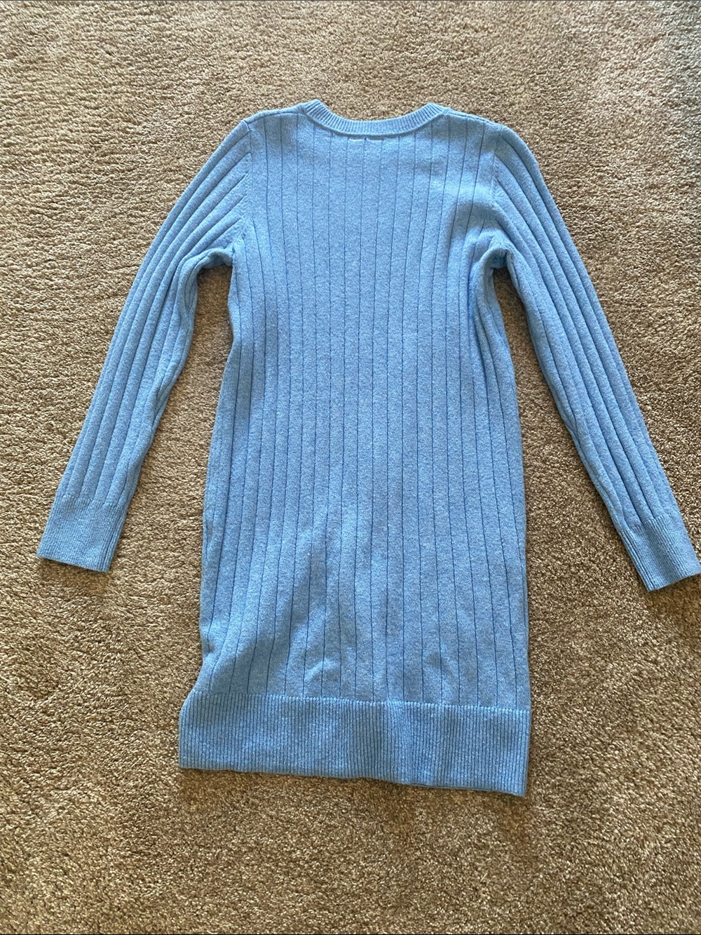 GAP Light Blue Ribbed Long-Sleeve Sweater Dress - Picture 2 of 2